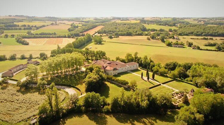 Une vue de l'abbaye de Flaran par drone
